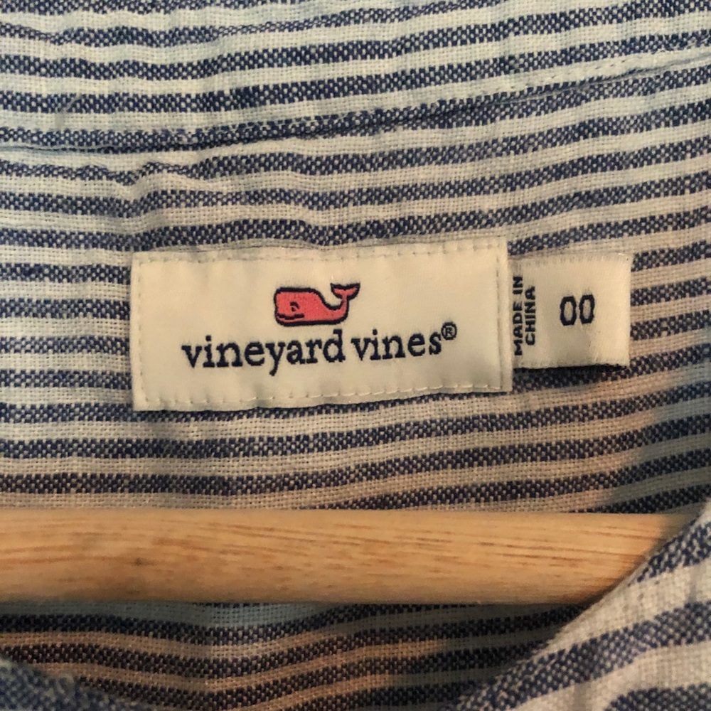 Vineyard Vines | Linen Stripe Sleeveless Popover - Picture 5 of 7